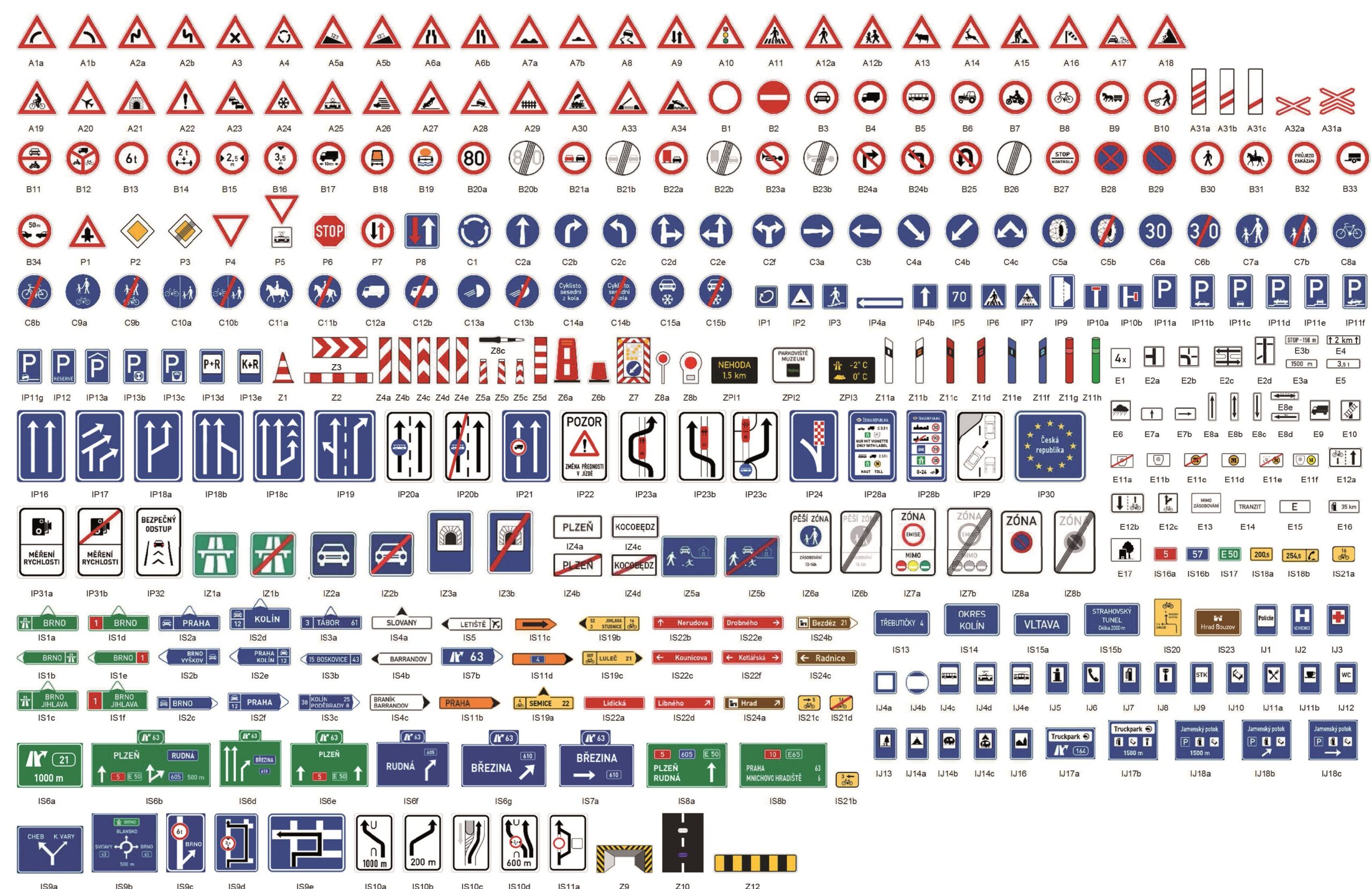 Dopravní značky na obrázku
